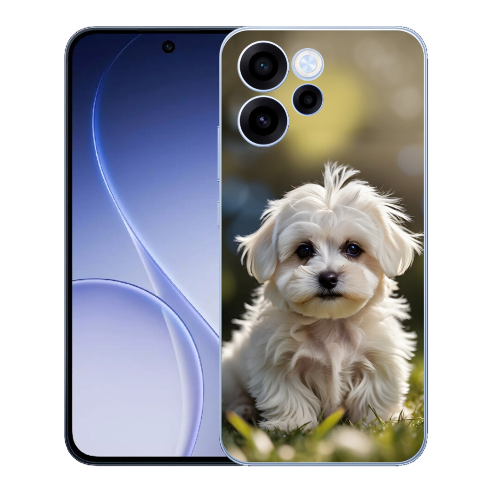 Gélový kryt mmCase na Oppo Reno 15 FS 5G - roztomilý maltézsky psík