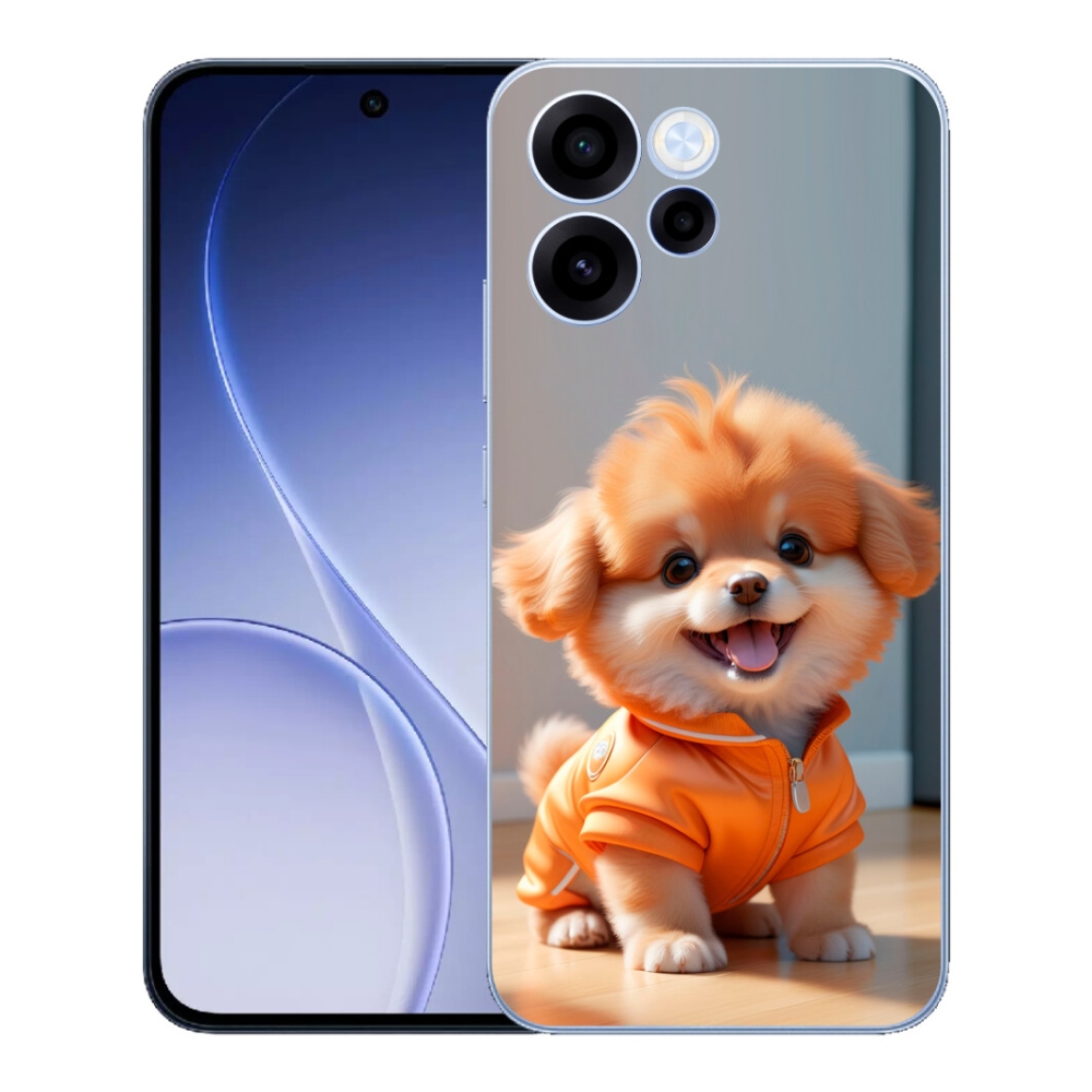 Gélový kryt mmCase na Oppo Reno 15 FS 5G - roztomilý pomeranian v mikine
