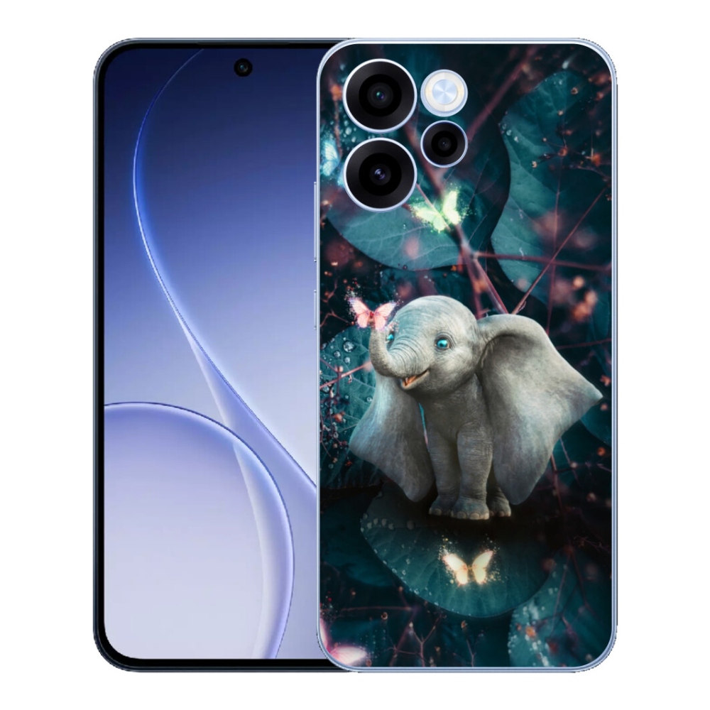 Gélový kryt mmCase na Oppo Reno 15 FS 5G - roztomilý slon