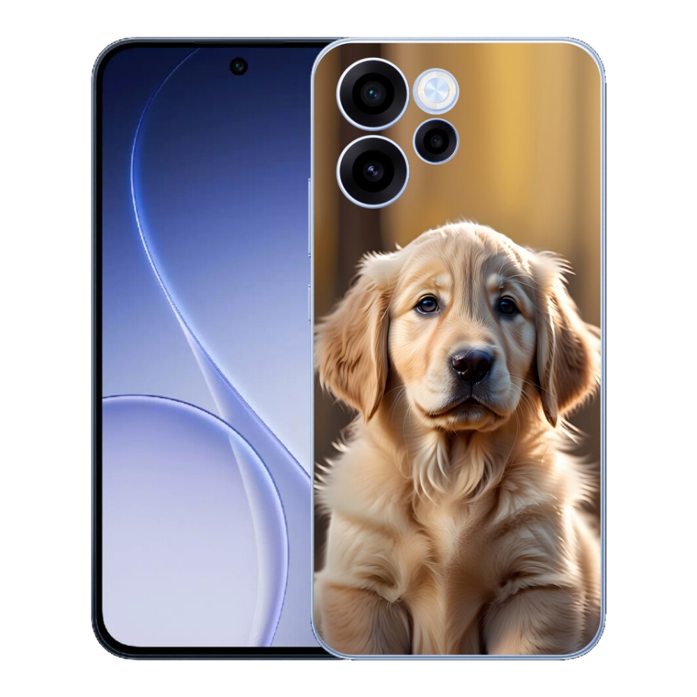 Gélový kryt mmCase na Oppo Reno 15 FS 5G - roztomilý zlatý retriever
