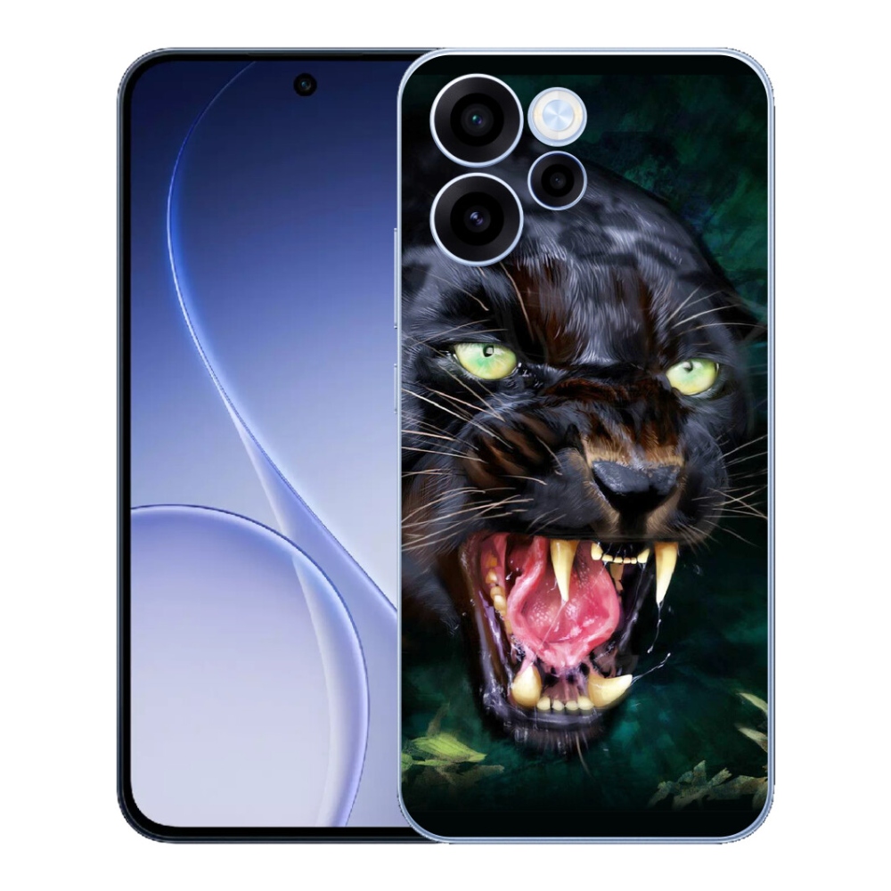 Gélový kryt mmCase na Oppo Reno 15 FS 5G - rozzúrený čierny panter