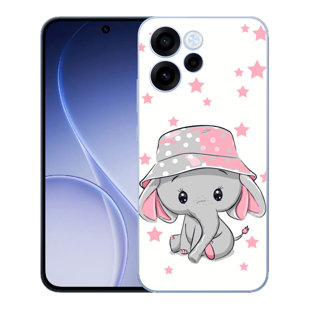 Gélový kryt mmCase na Oppo Reno 15 FS 5G - ružový slon