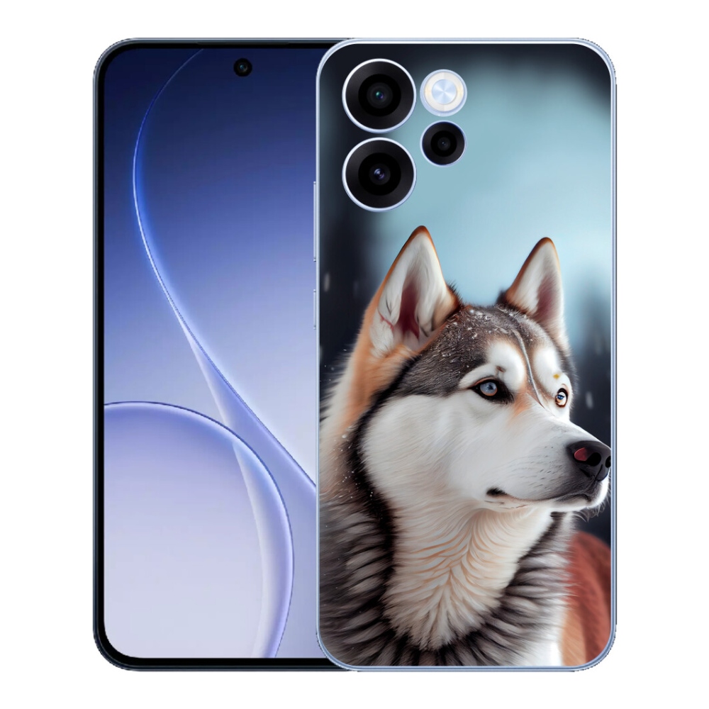 Gélový kryt mmCase na Oppo Reno 15 FS 5G - sibírsky husky