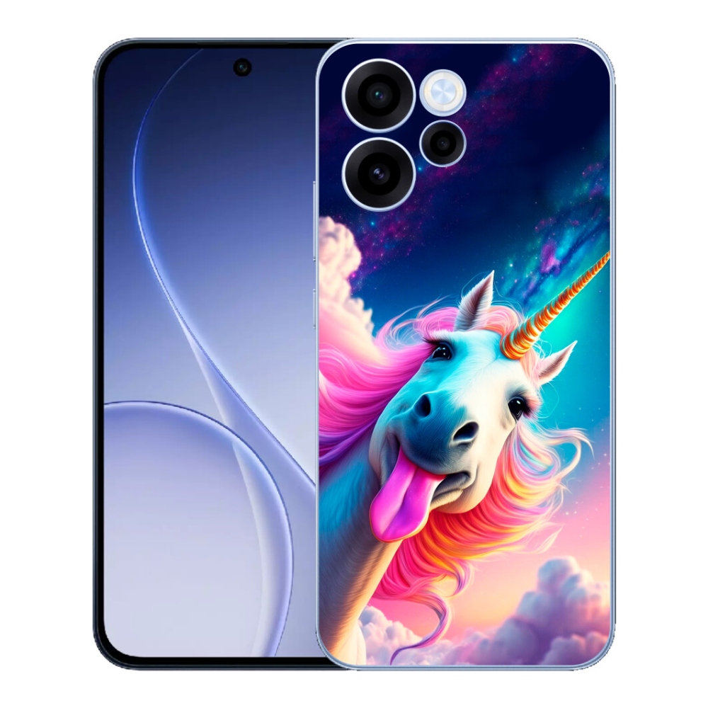 Gélový kryt mmCase na Oppo Reno 15 FS 5G - šialený jednorožec