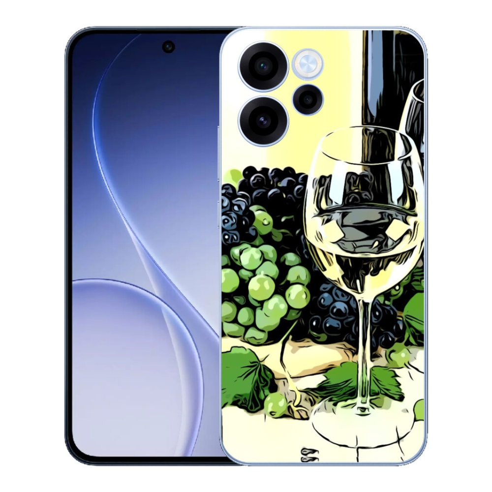 Gélový kryt mmCase na Oppo Reno 15 FS 5G - pohár vína