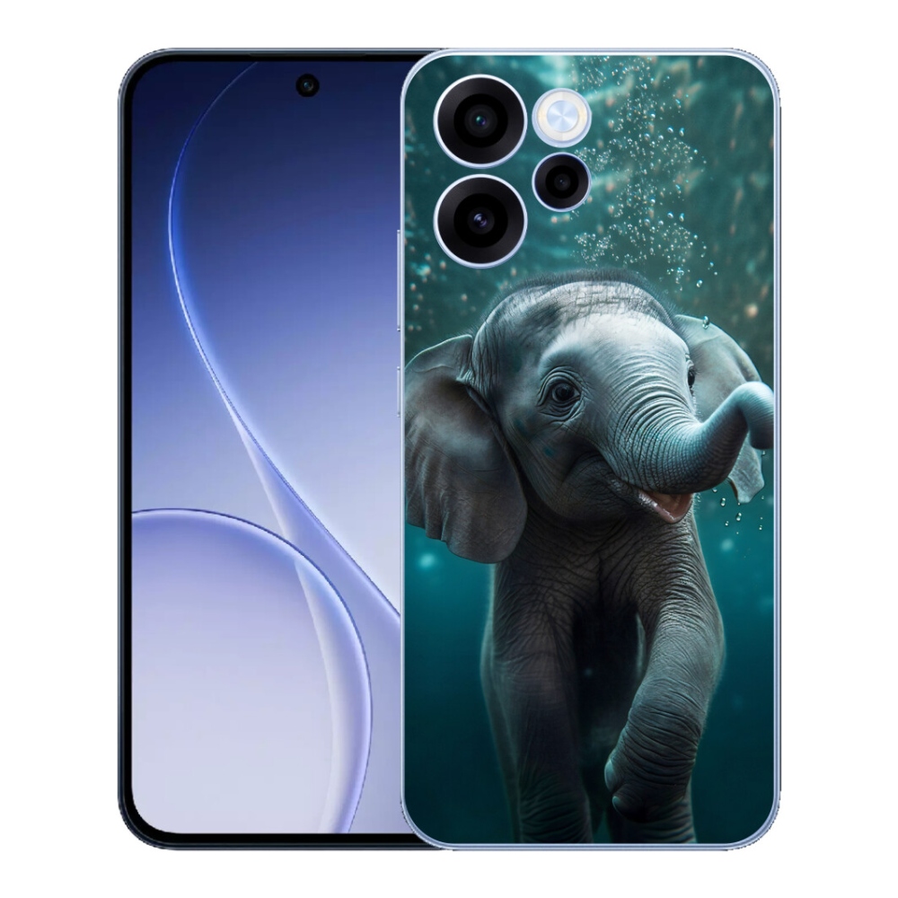 Gélový kryt mmCase na Oppo Reno 15 FS 5G - sloník pod vodou