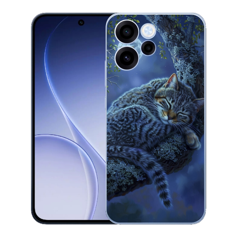 Gélový kryt mmCase na Oppo Reno 15 FS 5G - spiaca mačka