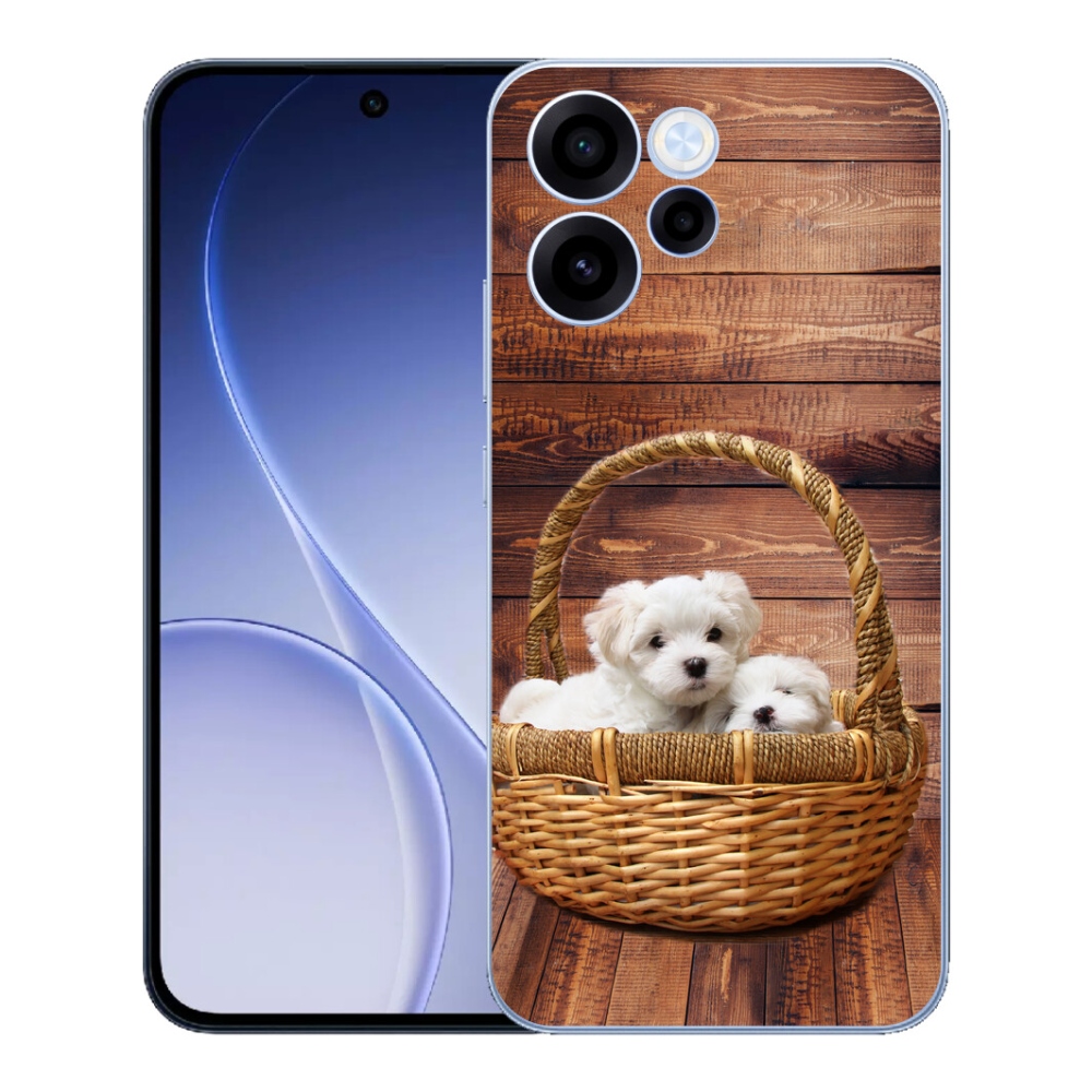 Gélový kryt mmCase na Oppo Reno 15 FS 5G - šteniatka