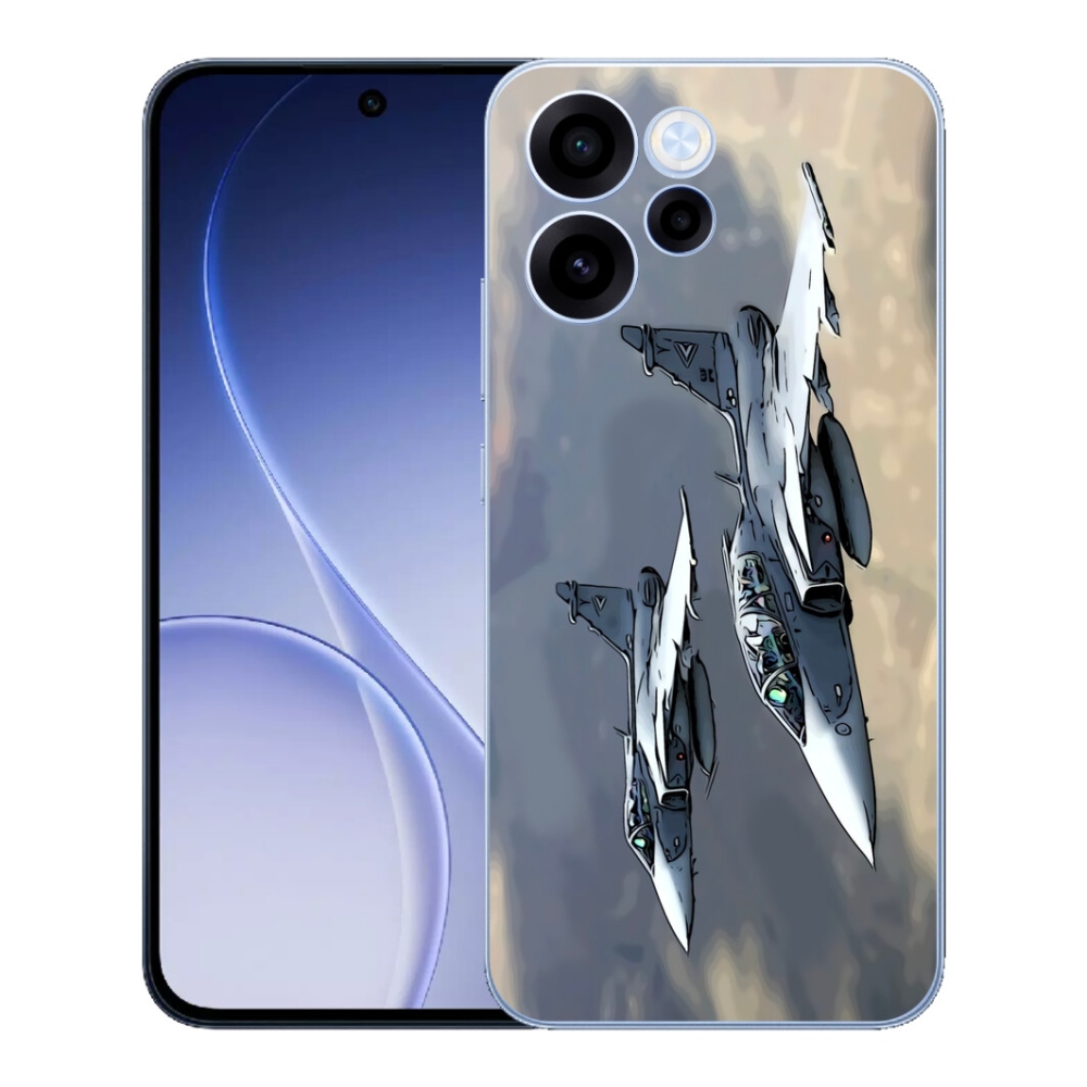 Gélový kryt mmCase na Oppo Reno 15 FS 5G - stíhačky
