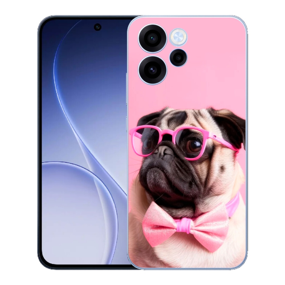 Gélový kryt mmCase na Oppo Reno 15 FS 5G - štýlový mops