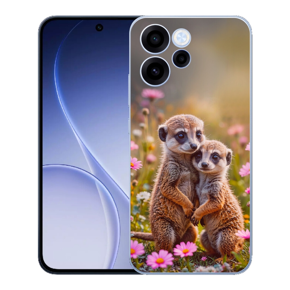 Gélový kryt mmCase na Oppo Reno 15 FS 5G - surikatí duo