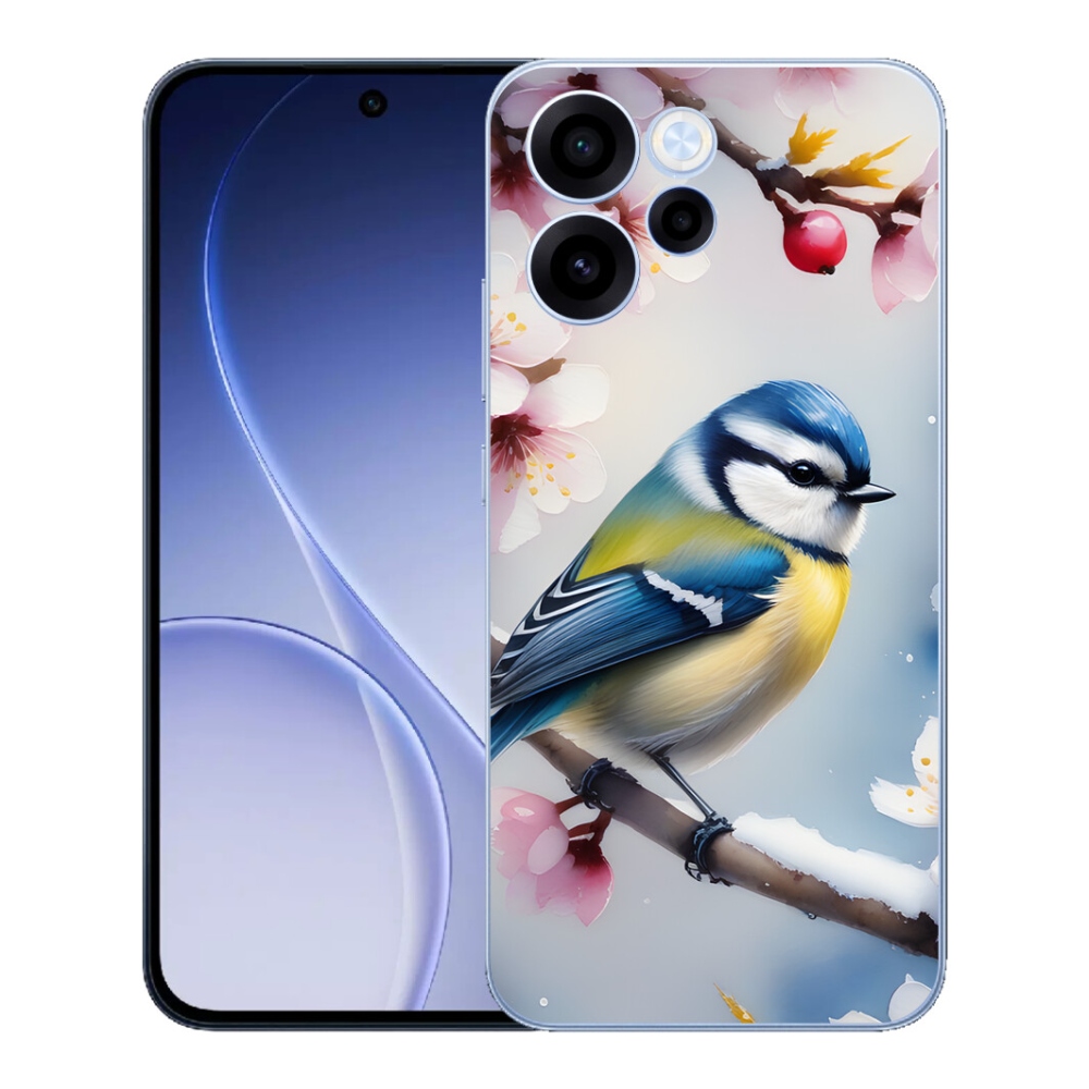 Gélový kryt mmCase na Oppo Reno 15 FS 5G - sýkorka