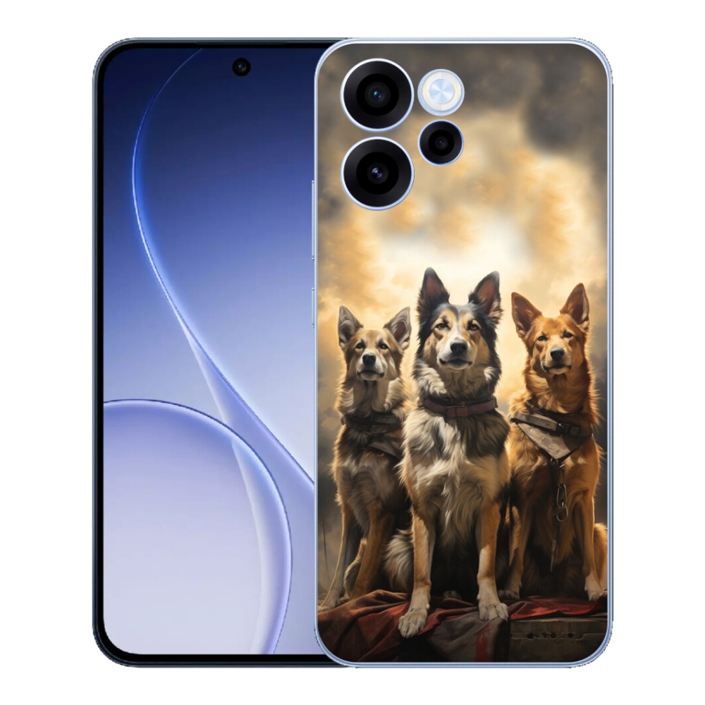 Gélový kryt mmCase na Oppo Reno 15 FS 5G - tri psy