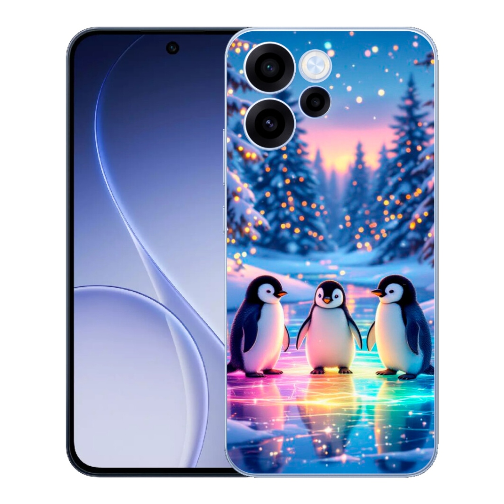 Gélový kryt mmCase na Oppo Reno 15 FS 5G - tučniaky