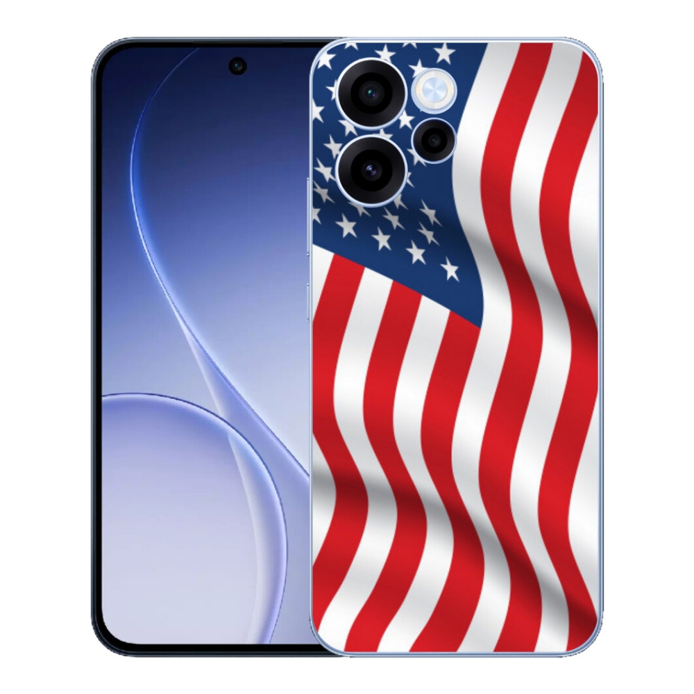Gélový kryt mmCase na Oppo Reno 15 FS 5G - USA vlajka