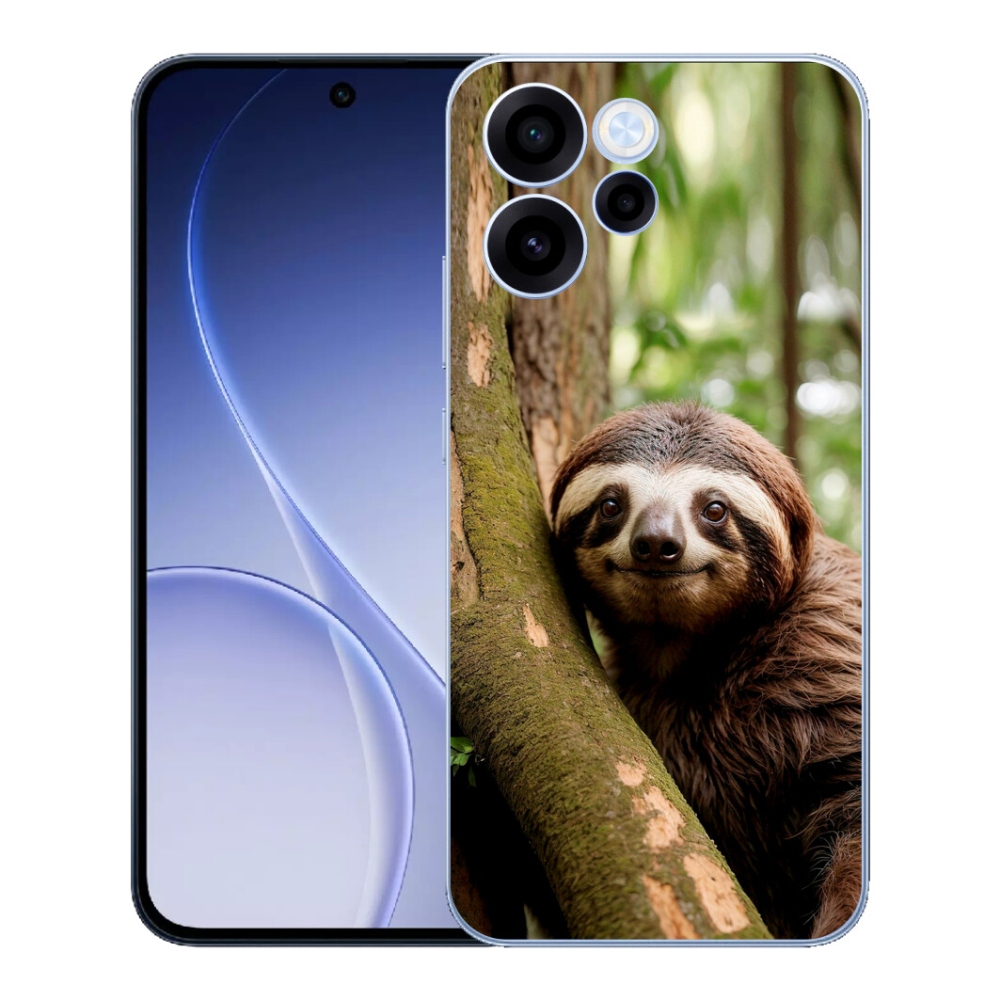 Gélový kryt mmCase na Oppo Reno 15 FS 5G - usmievavý leňochod