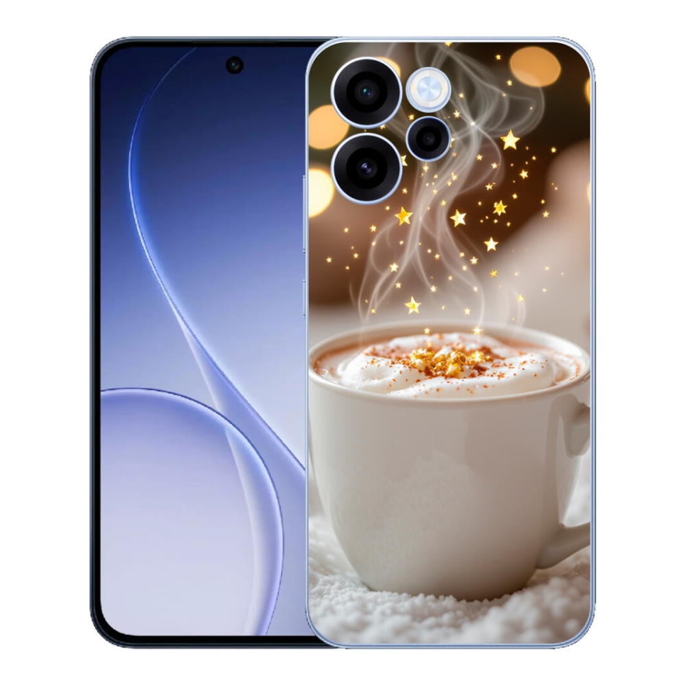 Gélový kryt mmCase na Oppo Reno 15 FS 5G - vianočný horúci nápoj