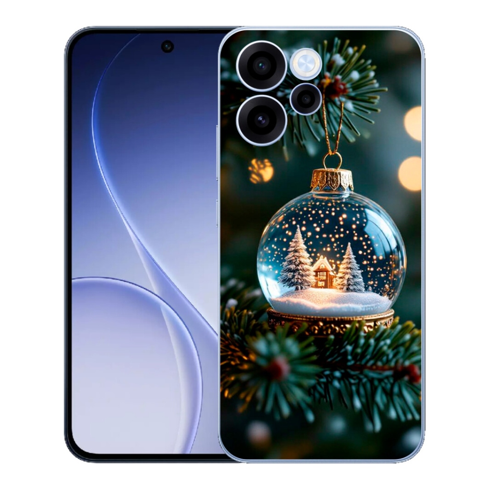 Gélový kryt mmCase na Oppo Reno 15 FS 5G - vianočné gule 2