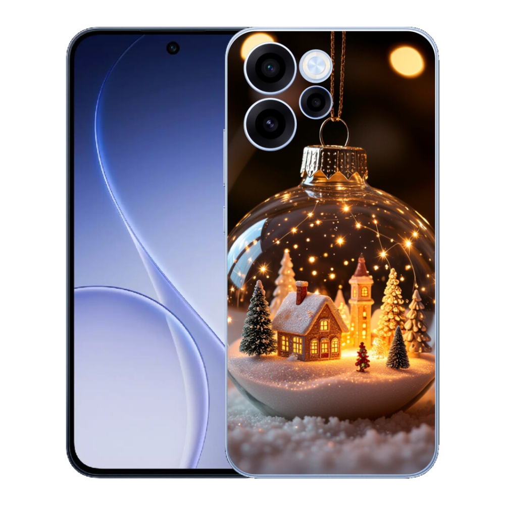 Gélový kryt mmCase na Oppo Reno 15 FS 5G - vianočné gule 3