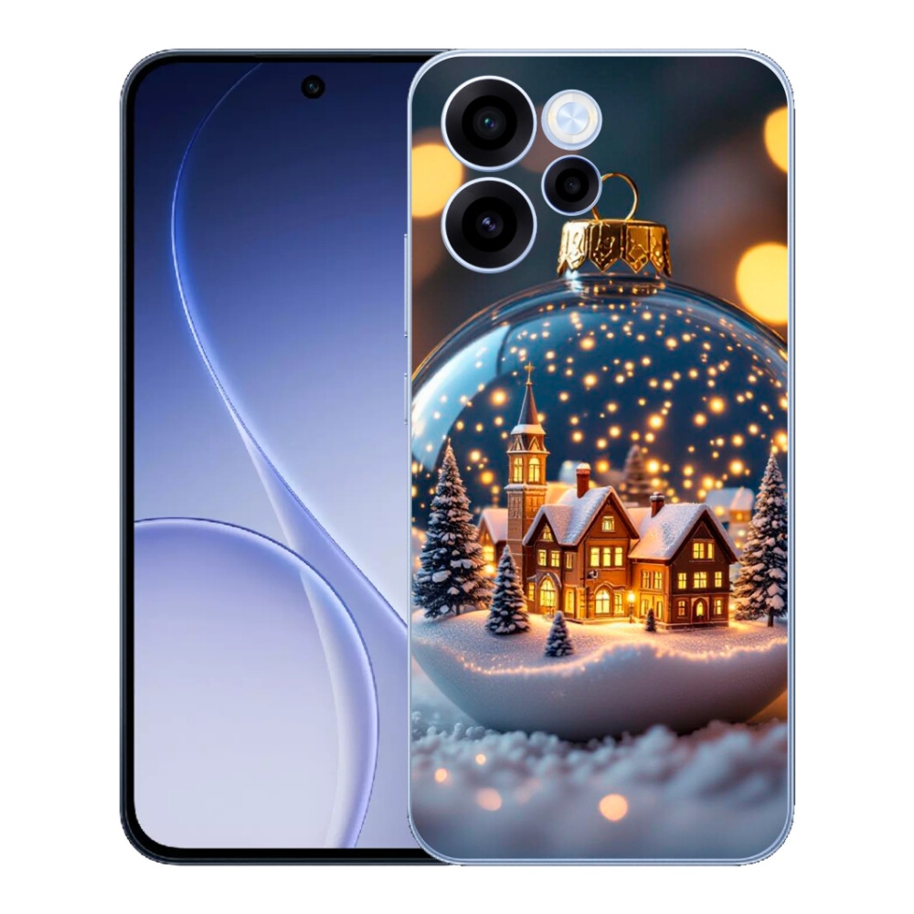 Gélový kryt mmCase na Oppo Reno 15 FS 5G - vianočné gule 4