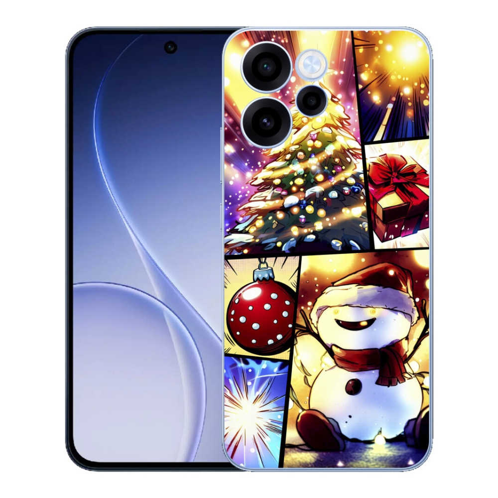 Gélový kryt mmCase na Oppo Reno 15 FS 5G - vianočné motívy 1