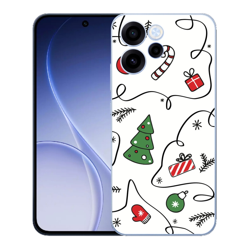 Gélový kryt mmCase na Oppo Reno 15 FS 5G - vianočné motívy
