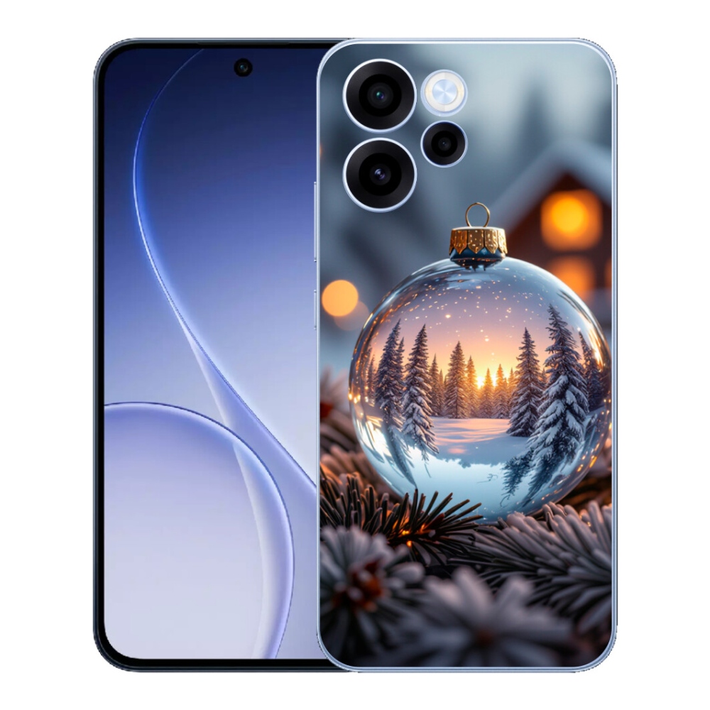 Gélový kryt mmCase na Oppo Reno 15 FS 5G - vianočná ozdoba