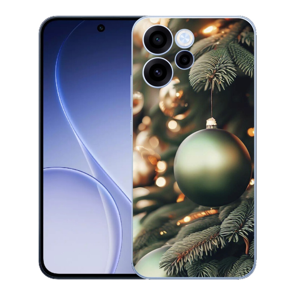 Gélový kryt mmCase na Oppo Reno 15 FS 5G - vianočné ozdoby 1
