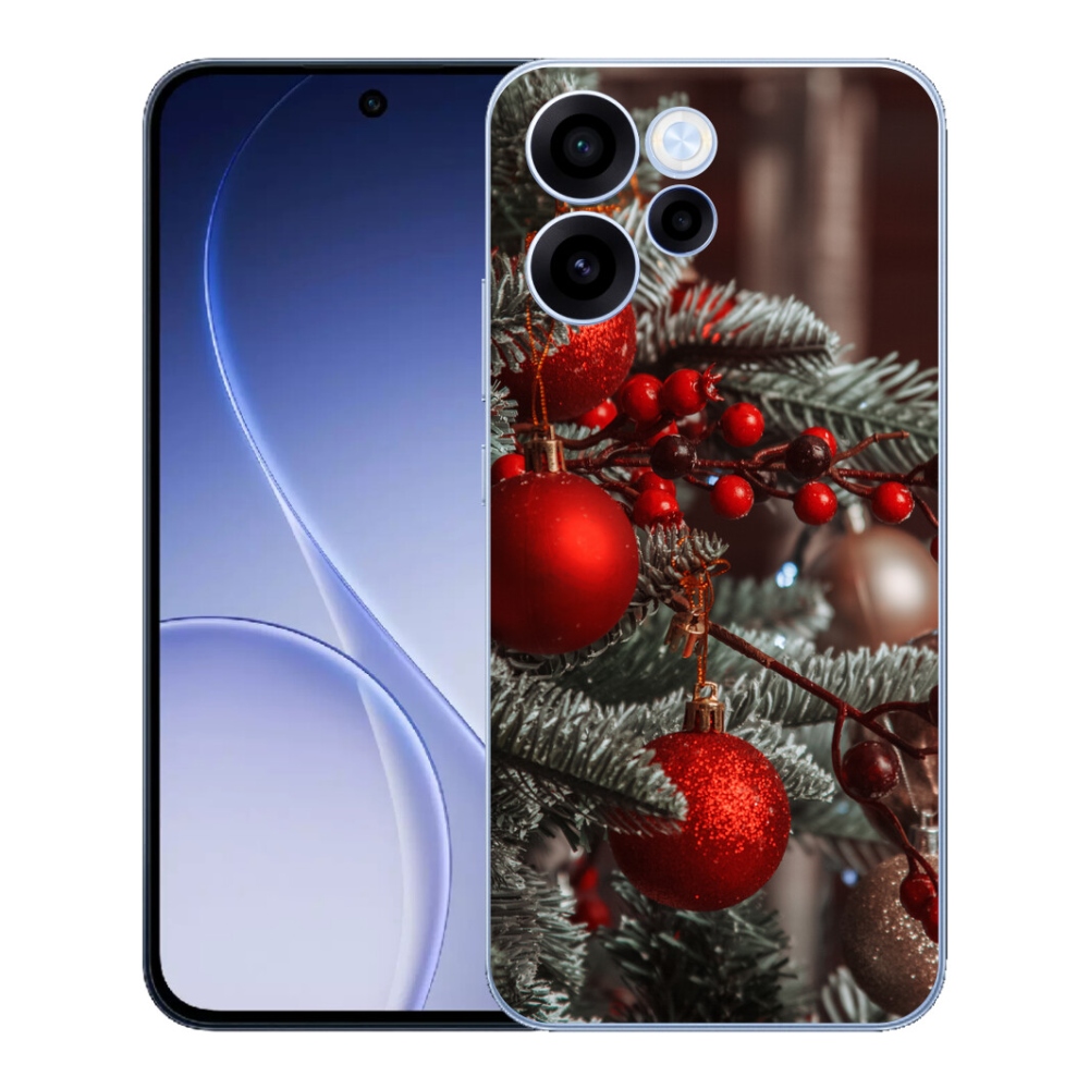 Gélový kryt mmCase na Oppo Reno 15 FS 5G - vianočné ozdoby 2
