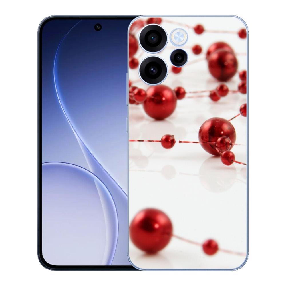 Gélový kryt mmCase na Oppo Reno 15 FS 5G - vianočná reťaz