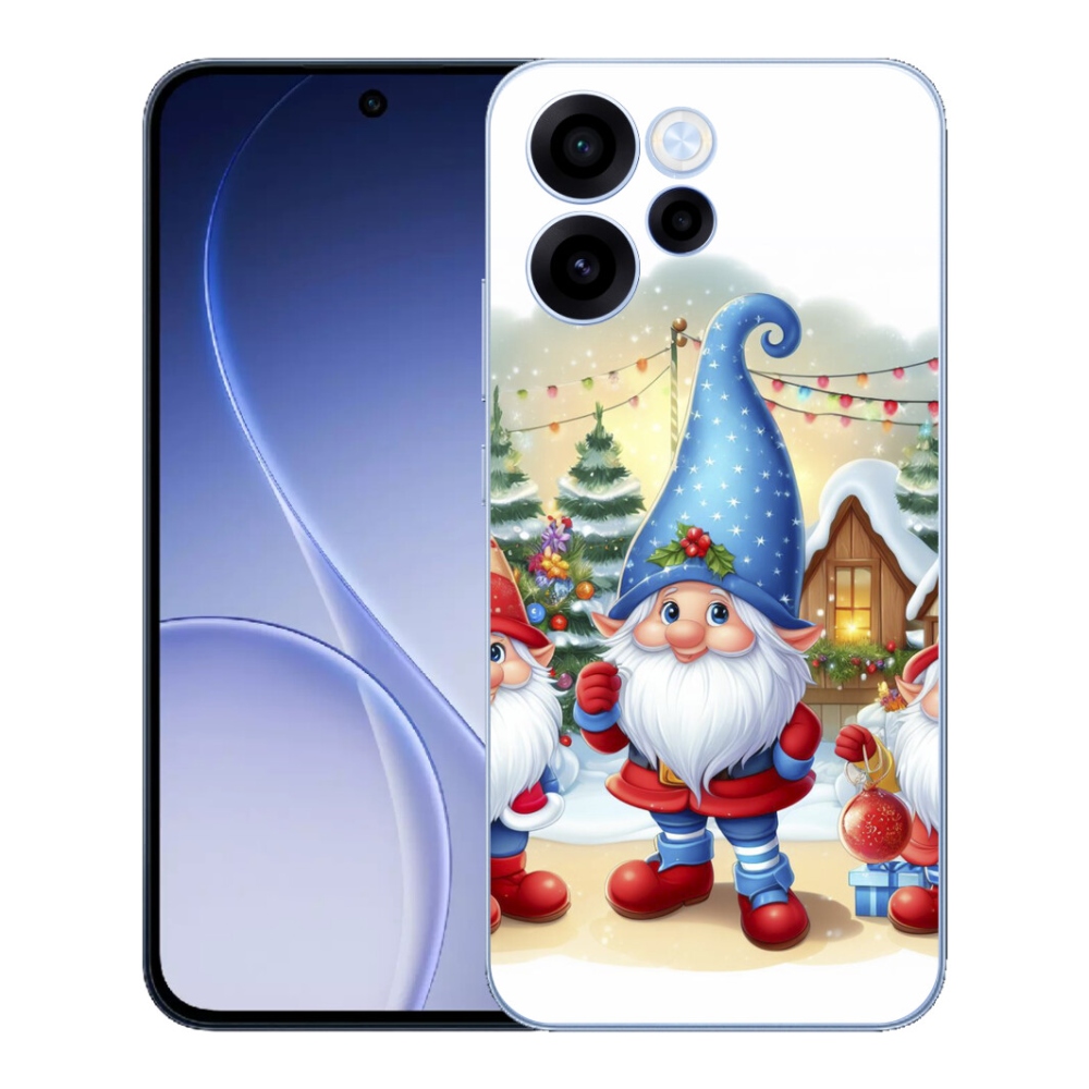 Gélový kryt mmCase na Oppo Reno 15 FS 5G - vianočné škriatkovia