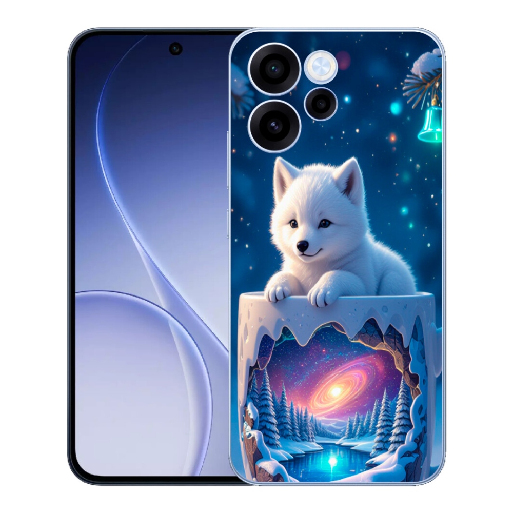 Gélový kryt mmCase na Oppo Reno 15 FS 5G - vianočné šteňa