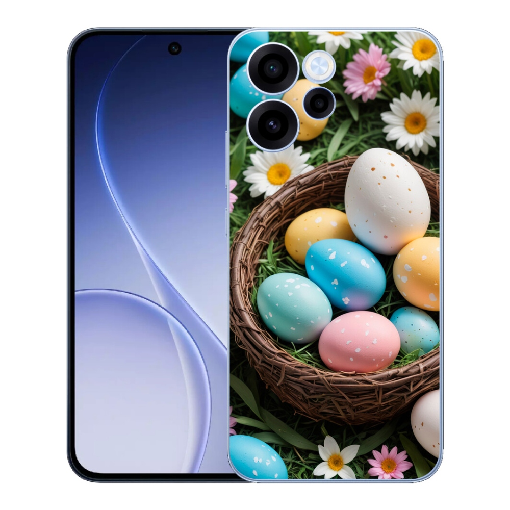 Gélový kryt mmCase na Oppo Reno 15 FS 5G - veľkonočné vajíčka 2