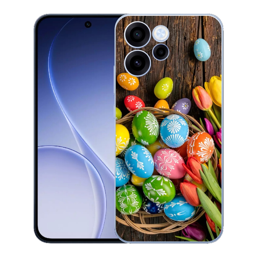 Gélový kryt mmCase na Oppo Reno 15 FS 5G - veľkonočné vajíčka