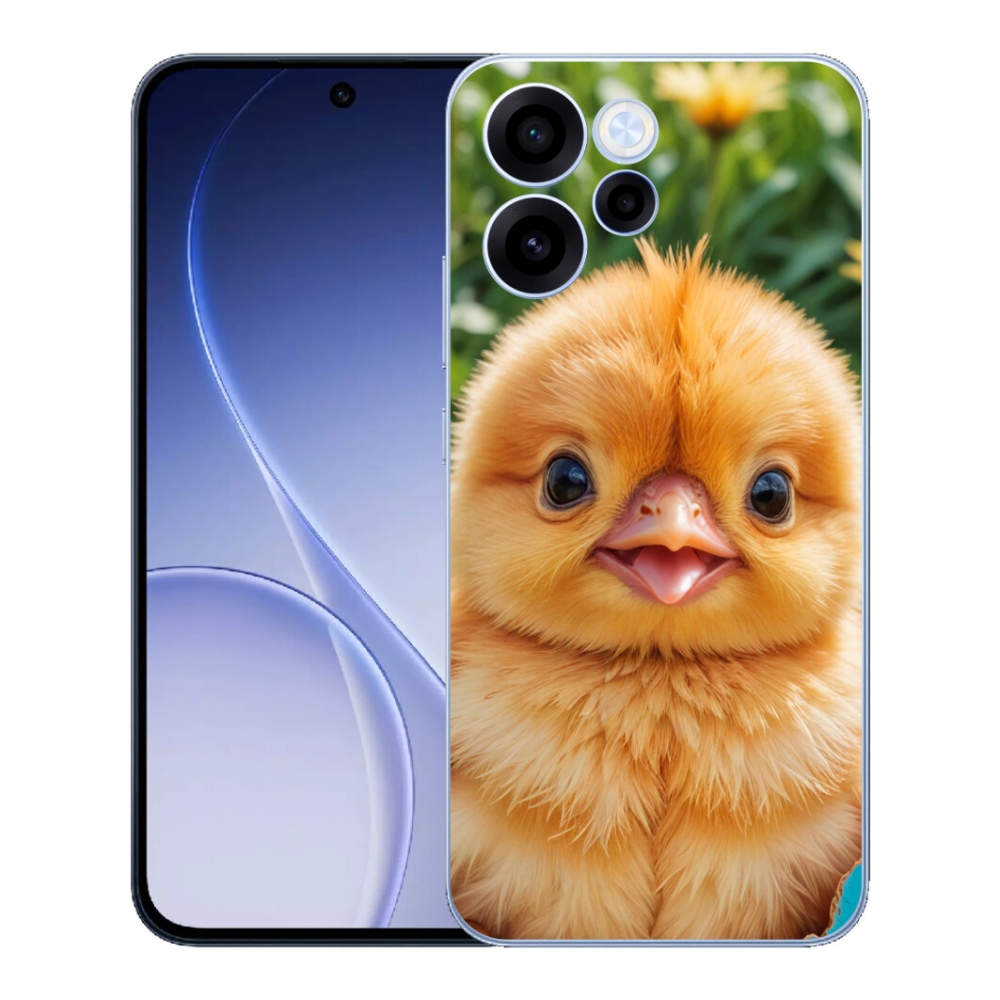 Gélový kryt mmCase na Oppo Reno 15 FS 5G - veselé kuriatko