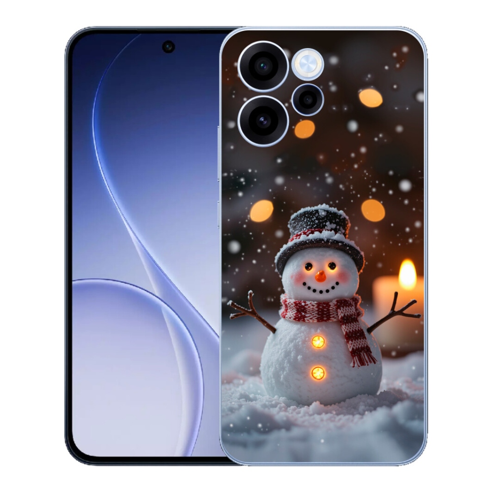 Gélový kryt mmCase na Oppo Reno 15 FS 5G - veselý snehuliak