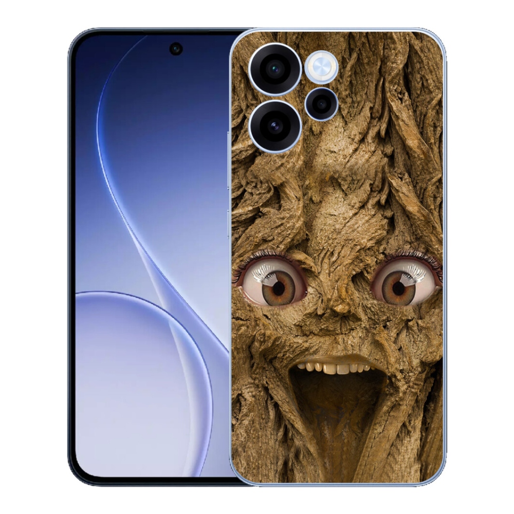 Gélový kryt mmCase na Oppo Reno 15 FS 5G - veselý strom s očami