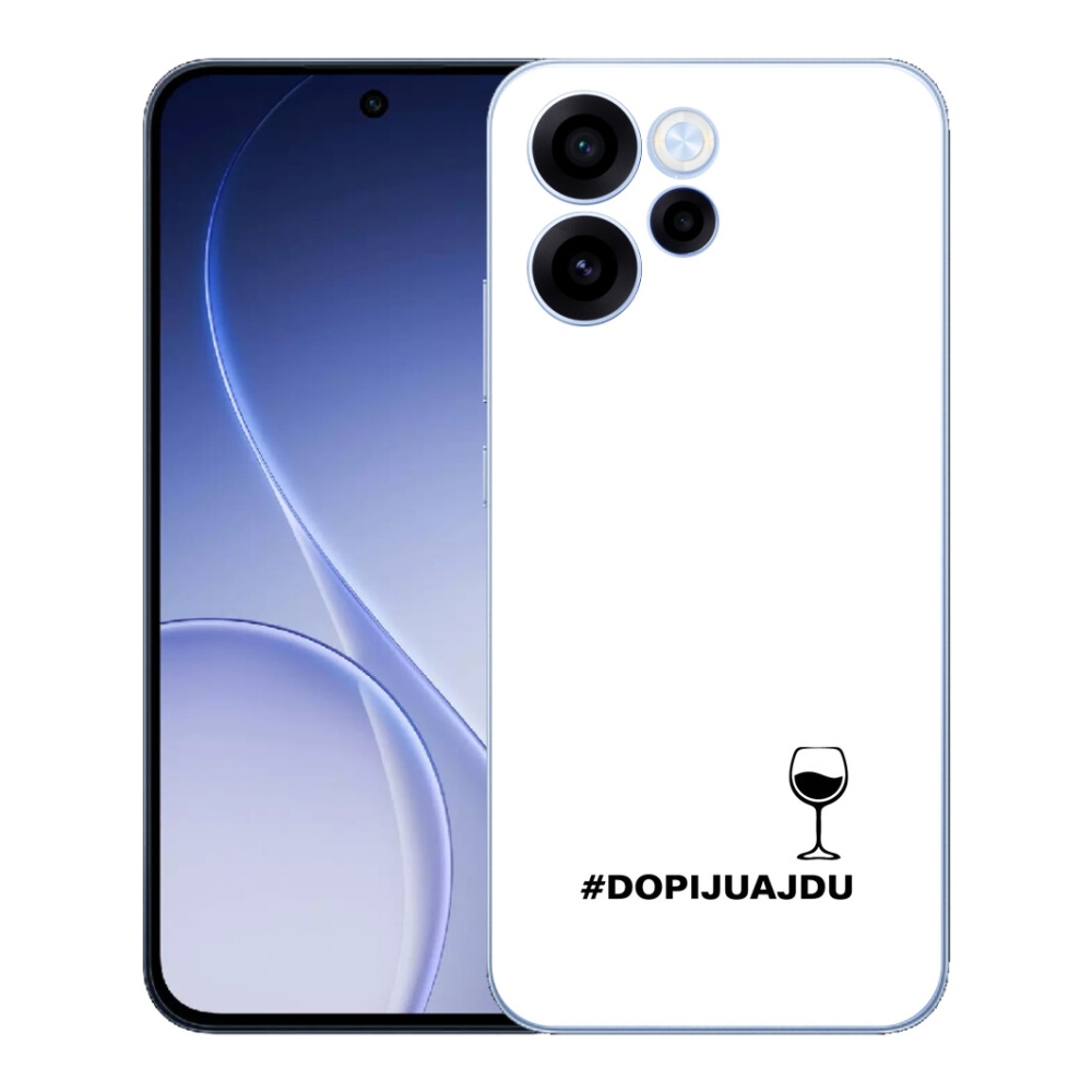 Gélový kryt mmCase na Oppo Reno 15 FS 5G - vínny motív biele pozadie