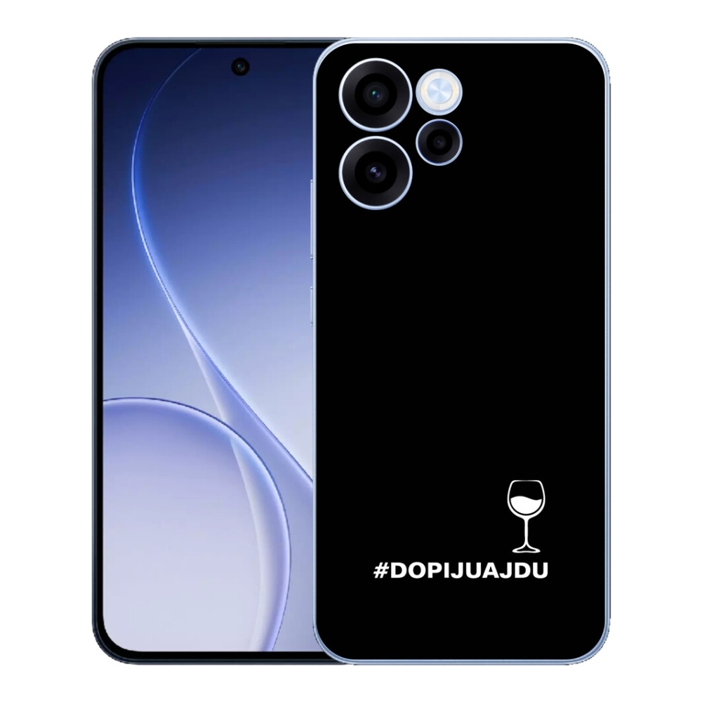 Gélový kryt mmCase na Oppo Reno 15 FS 5G - vínny motív čierne pozadie