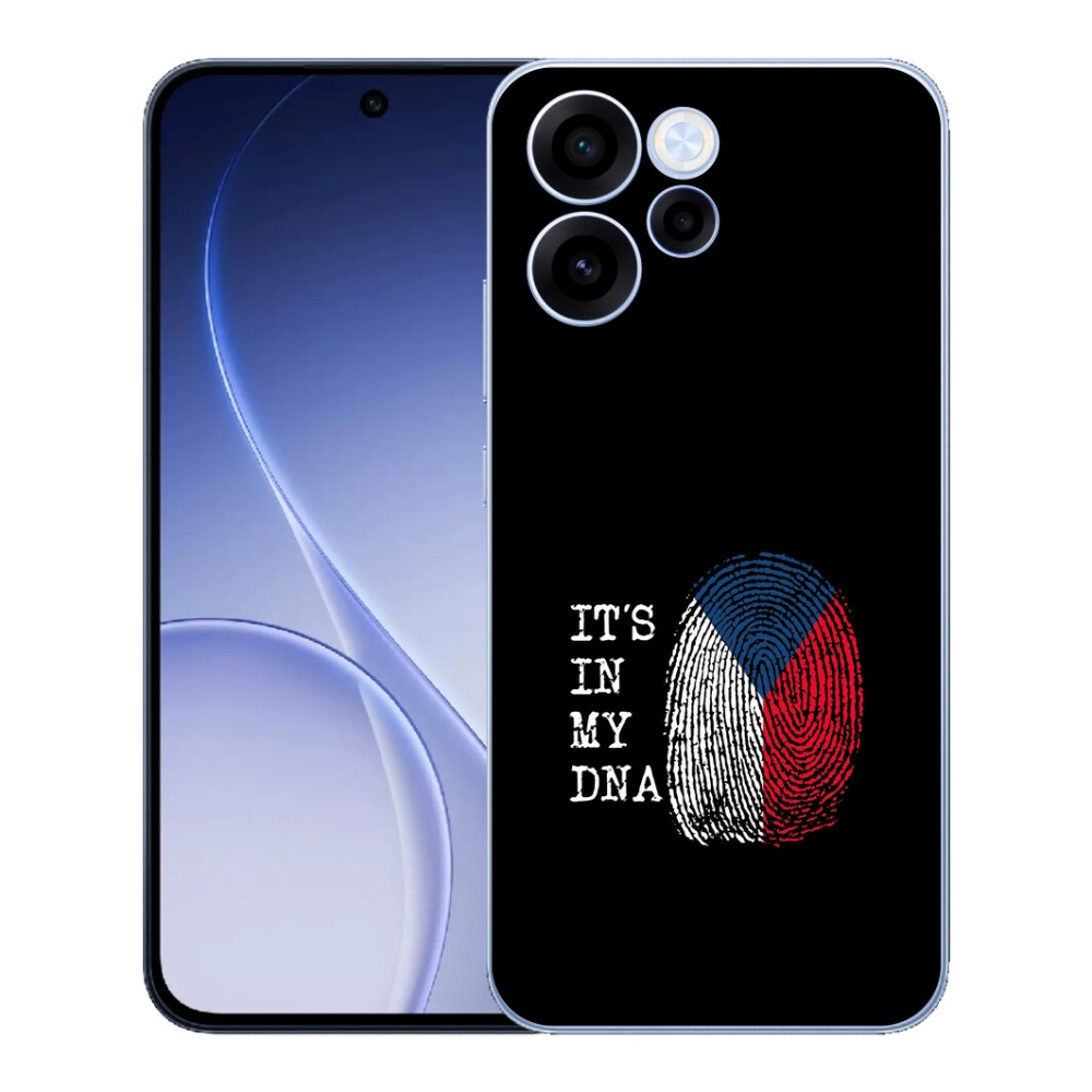 Gélový kryt mmCase na Oppo Reno 15 FS 5G - vlajka odtlačok prsta čierne pozadie