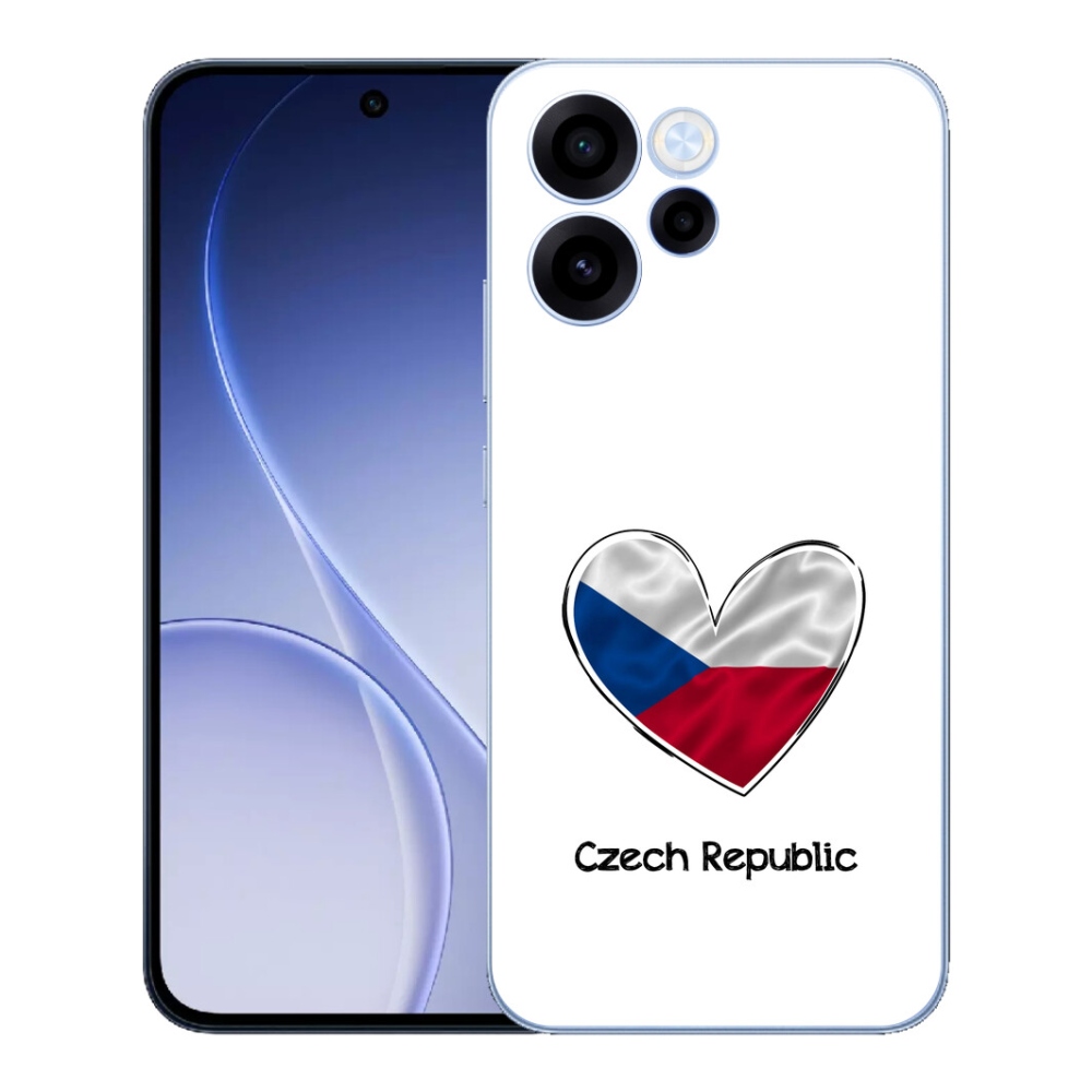Gélový kryt mmCase na Oppo Reno 15 FS 5G - vlajka srdca biele pozadie