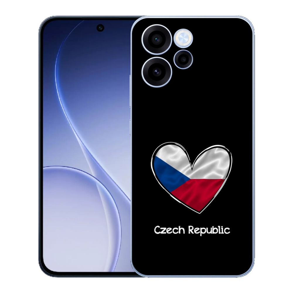 Gélový kryt mmCase na Oppo Reno 15 FS 5G - vlajka srdca čierne pozadie