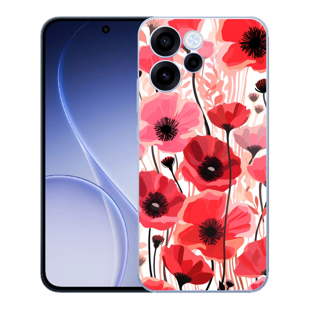 Gélový kryt mmCase na Oppo Reno 15 FS 5G - vlčí mak 1