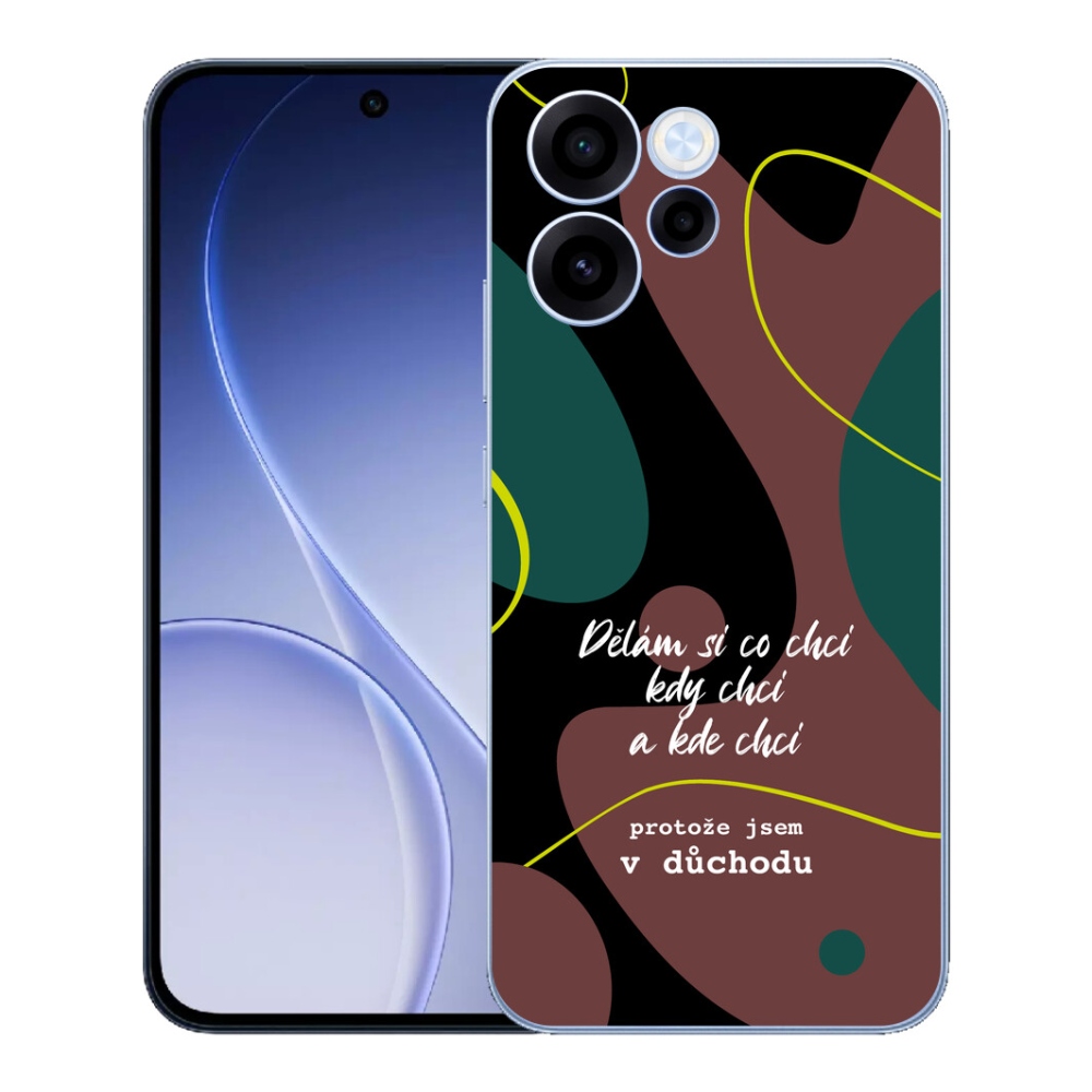 Gélový kryt mmCase na Oppo Reno 15 FS 5G - vtipný text 10 čierne pozadie