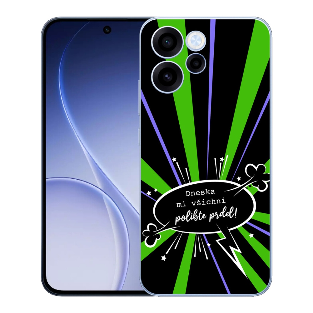 Gélový kryt mmCase na Oppo Reno 15 FS 5G - vtipný text 15 čierne pozadie