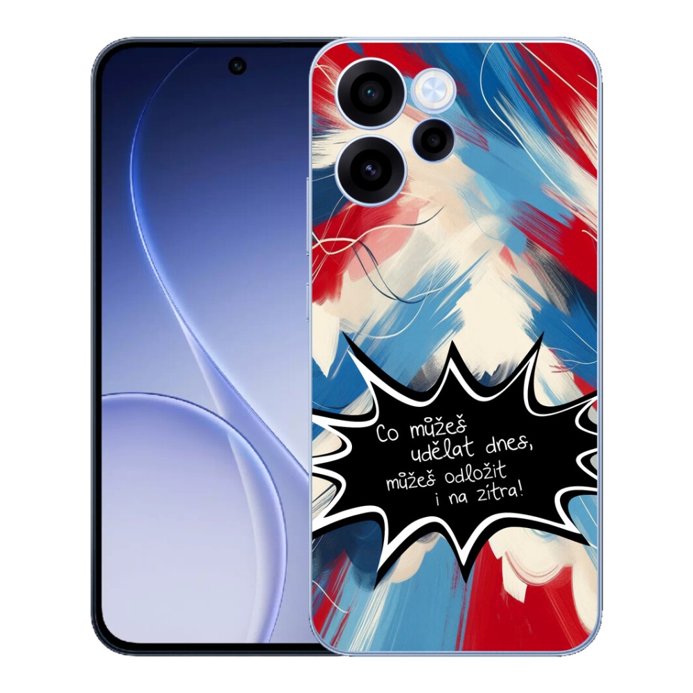 Gélový kryt mmCase na Oppo Reno 15 FS 5G - vtipný text 9 čierne pozadie