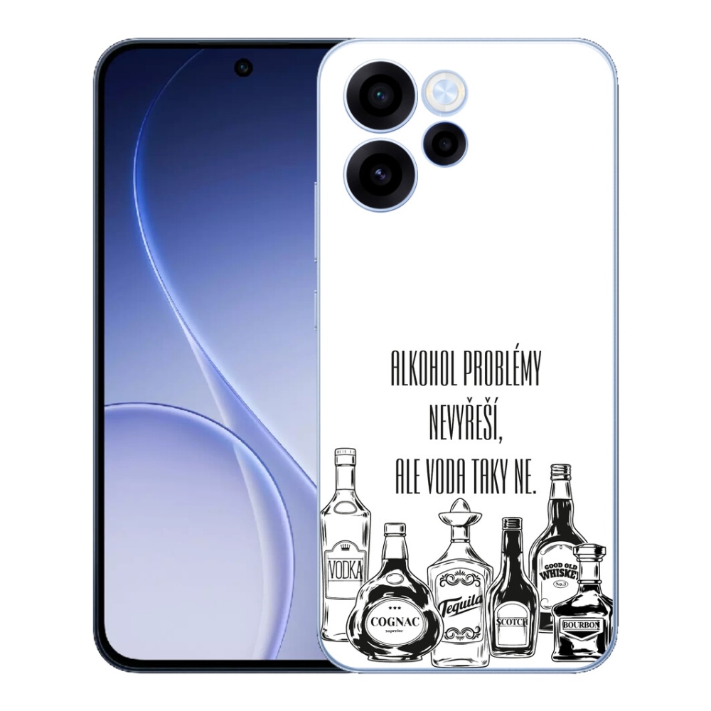 Gélový kryt mmCase na Oppo Reno 15 FS 5G - vtipný text biele pozadie