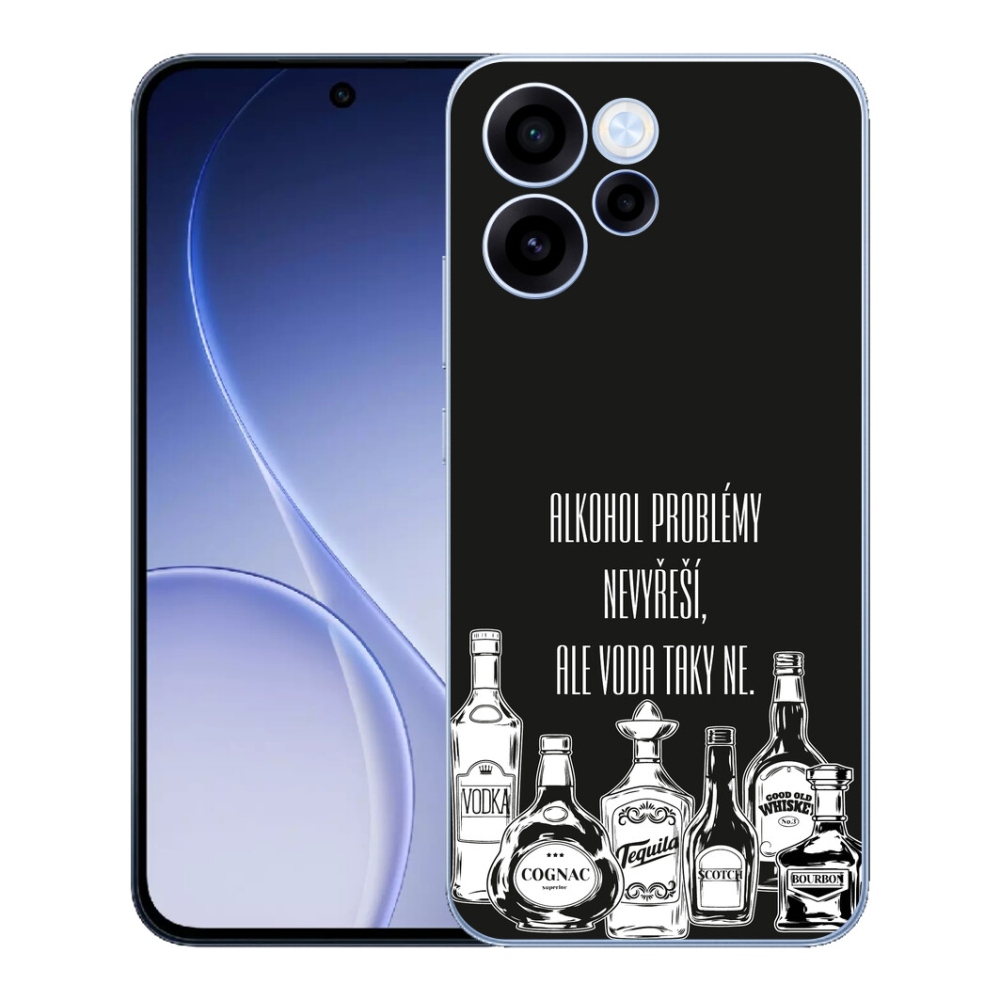 Gélový kryt mmCase na Oppo Reno 15 FS 5G - vtipný text čierne pozadie