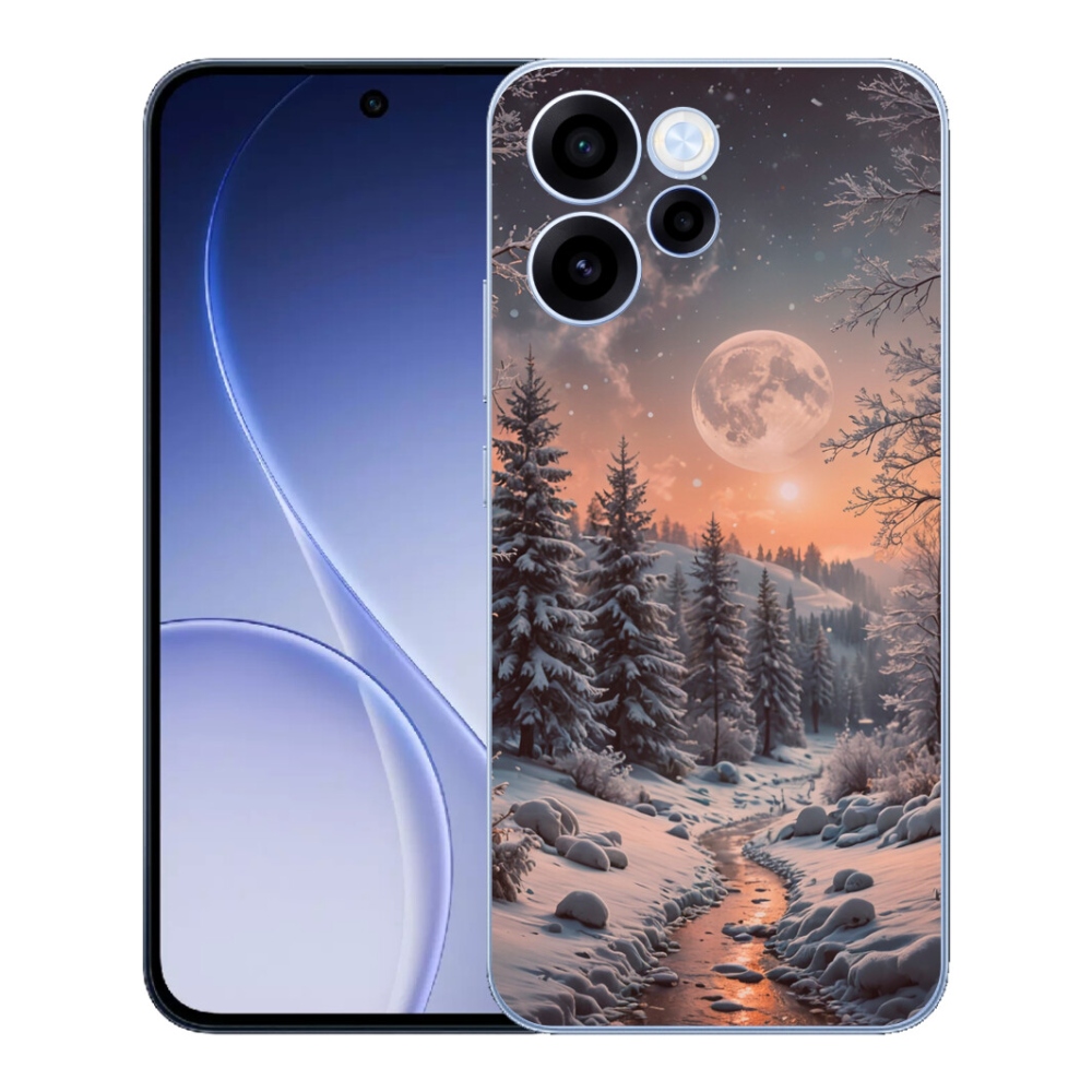 Gélový kryt mmCase na Oppo Reno 15 FS 5G - zimná krajina 2