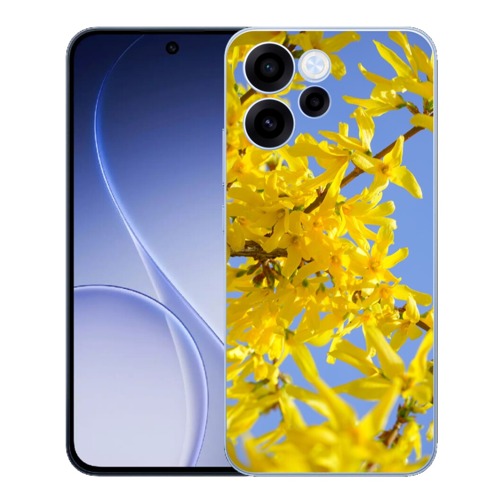 Gélový kryt mmCase na Oppo Reno 15 FS 5G - žlté kvety